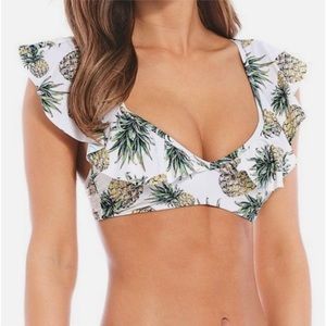 NWT Gianni Bini bikini ruffle swim top bathing suit Sz XL